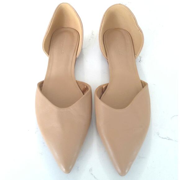 Women's chic Dorsay ballet flats size 9 in the natural tan color minimalist - Picture 2 of 6